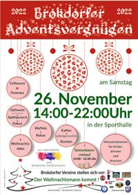 Plakat Brokdorfer Adventsvergnügen 2022