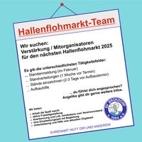 Orgateam-Hallenflohmarkt sucht