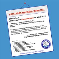 Vorstand - Kassenwart gesucht