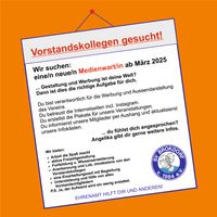 Vorstand - Medienwart gesucht